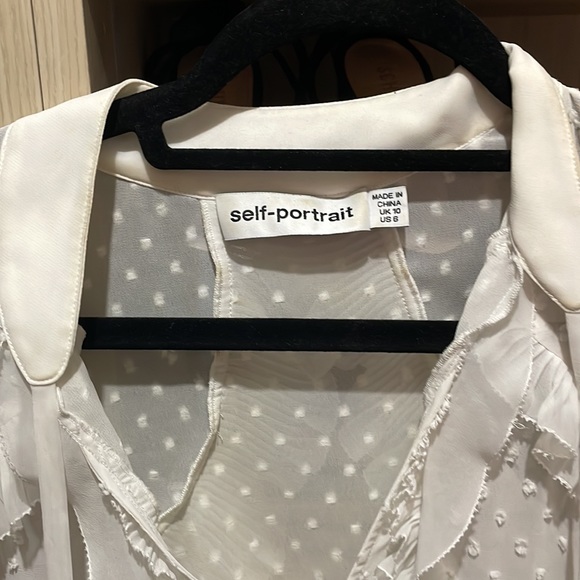 Self portrait white silk blouse - Picture 2 of 5